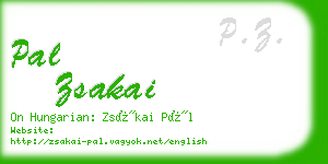 pal zsakai business card